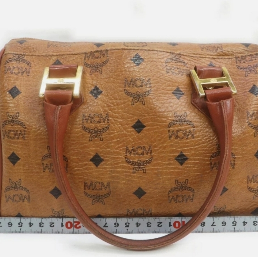 MCM Hand Bag  Light Brown PVC - Picture 2 of 9